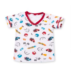 Pijama Infantil Manga Curta de Malha 100% Algodão – Personalizável